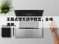 九城游戏中心官网-王磊点球大战中胜出，全场沸腾。
